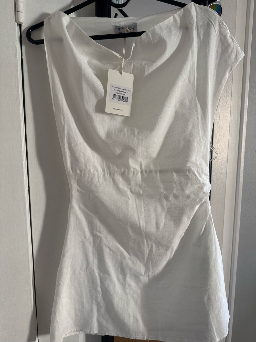 Peppermayo White off shoulder Mini Dress